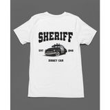 Bumeta Sheriff Arabalar Cars Şimşek Mcqeen Unisex Tişört T-Shirt - Siyah