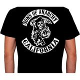 BUMETA Sons Of Anarchy California Logo Tişört Unisex T-Shirt - Siyah