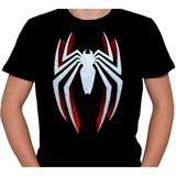 BUMETA Spiderman Örümcek Adam Logo Tişört Unisex T-Shirt - Siyah