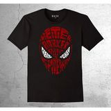 BUMETA Spiderman Örümcek Adam Mask Tişört Çocuk T-Shirt - 5 - 6 Yaş - Siyah