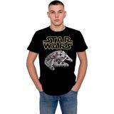 BUMETA Star Wars Millenium Falcon Cosmos Tişört T-Shirt - XL - Siyah