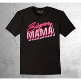 BUMETA Süper Mama Süper Anne Mükemmel Anne Tişört Çocuk T-Shirt - 5 - 6 Yaş - Siyah