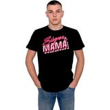BUMETA Süper Mama Süper Anne Mükemmel Anne Tişört T-Shirt - 2XL - Siyah