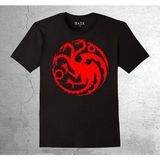 BUMETA Targaryen Game Of Thrones Fıre And Blood House Tişört Çocuk T-Shirt - 11 - 12 Yaş - Siyah