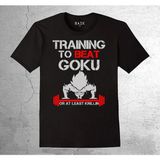 BUMETA Training To Beat Goku Gym Fitness Halter Tişört Çocuk T-Shirt - 1 - 2 Yaş - Siyah