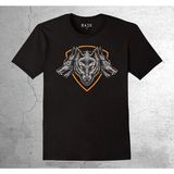 BUMETA Wolf Kurt 3 Kafa Kurt Bozkurt Tişört Çocuk T-Shirt - 1 - 2 Yaş - Siyah