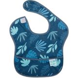 Bumkins Blue Tropic Superbib Kolsuz Unisex Bebek Mama Önlüğü - Mavi - Standart
