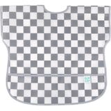 Bumkins Charcoal Check Kısa Kollu Mama Önlüğü - Gri - Standart