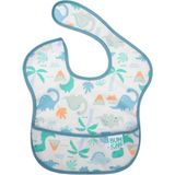 Bumkins Dinosaurs Superbib Kolsuz Unisex Bebek Mama Önlüğü - Yeşil - Standart