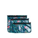 Bumkins Jungle Şeffaf 3'lü Seyahat Çantası Organizer - Lacivert