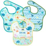 Bumkins Rolling With The Waves Kolsuz 3'lü Superbib Önlük - Mavi - Standart