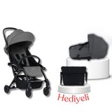 Bumprider Connect³ Bebek Arabası ve Portbebe Seti – Black & Grey | Yan Bakım Çantası Hediyeli