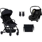 Bumprider Connect³ Black Black Bebek Arabası ve Connect Trn Grup 0+ Black Oto Koltuğu ve Oto Koltuk Adaptörü - Siyah - Standart
