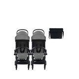 Bumprider Connect³ Black Grey İkiz Bebek Arabası + Hediye Yan Bakım Çantası - Gri