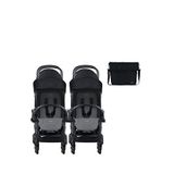 Bumprider Connect³ Black Grey Melange İkiz Bebek Arabası Ve Hediye Yan Bakım Çantası - Gri