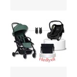 Bumprider Connect³ Black-Olive Bebek Arabası & Connect TRN Grup 0+ Oto Koltuğu Black & Oto Koltuk Adaptörü
