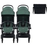 Bumprider Connect³ Black Olive Ikiz Bebek Arabası + Hediye Yan Bakım Çantası - Standart