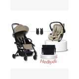 Bumprider Connect³ Black-Sand Bebek Arabası & Connect TRN Grup 0+ Oto Koltuğu Sand & Oto Koltuk Adaptörü