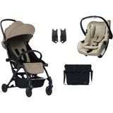 Bumprider Connect³ Black Sand Bebek Arabası ve Connect Trn Grup 0+ Sand Oto Koltuğu ve Oto Koltuk Adaptörü - Standart