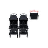 Bumprider Connect³ İkiz Bebek Arabası Black - Black & Yan Bakım Çantası Hediyeli