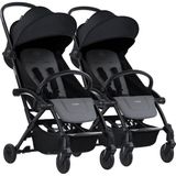 Bumprider Connect³ Ikiz Bebek Arabası / Black - Grey Melange - Gri