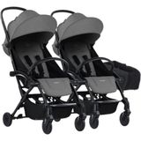 Bumprider Connect³ İkiz Bebek Arabası Black - Grey & Yan Düzenleyici Çanta