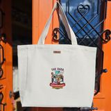 Bumudur Aksesuar Dada Kahvesi Yaratıcılığın Iksiri Coffee Yaratıcılığı Demlemek 2023'TE Baskılıı Naturel Kanvas Bez Çanta Sap Beyaz Cırt Cırtlı Suluk Tutuculu - Küçük - Küçük Baskı - 130-Krem Rengi