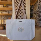 Bumudur Aksesuar Dünyanın En Tatlı Annelerine Özel Tote Çanta Happy Mother's Day Baskılıı Naturel Kanvas Bez Açık Kahve Sap Beyaz Cırt Cırtlı Suluk Tutuculu - Küçük - Küçük Baskı - 130-Krem Rengi