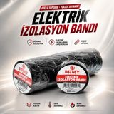 Bumy 10 Adet Elektrik İzolasyon Bandı Siyah 19 mm x 10 Yds Pvc Elektrik Bant Bantları