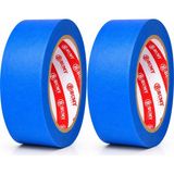 Bumy 2 Adet Mavi Maskeleme Bandı 48 mm x 30 Metre Marin Boya Bantı Isıya Dayanıklı Bant Kağıt Bantları