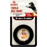 Bumy Bez Bant - 18 mm 8 mt - Siyah/ısı Dayanımı 105°C / Siyah