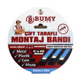 Bumy Çift Taraflı Köpük Montaj Bandı 10mm x 10mt - Kablo Kanalları Için Özel