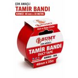 BUMY Çok Amaçlı Kırmızı Tamir İzolasyon Bandı 48 Mm X 10 METRE Su Geçirmez Sızdırmazlık Takviye Bantı