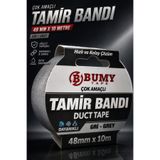 BUMY GRİ Tamir İzolasyon Bandı 48 Mm X 10 METRE Genel Duct Tape Su Geçirmez Sızdırmazlık Takviye Bantları