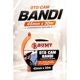BUMY Oto Cam Bandı 45mm x 30m İz Bırakmayan Maskeleme Bandı Boya ve Cam Koruma Bandı