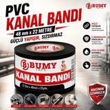 Bumy Pvc Kanal Bandı 48mm x 22 metre Siyah Borular İçin Isı ve Ses Yalıtım Bandı Güçlü Bantları - Renkli