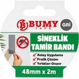 Bumy Sineklik Tamir Bandı Gri 48 mm x 2 M Kendinden Yapışkanlı Sineklik Onarım Bandı