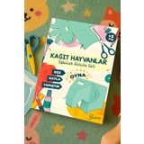 Bunbaza 3 Boyutlu Kağıt Hayvan Figürleri Seti – Kes Yapıştır Aktivite Seti - Çocuklar Için Origami