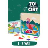 Bunbaza Çocuğumun Cırt Cırtlı Tak - Çıkar Tangram Aktivite Kitabı 1-3 Yaş, Okul Öncesi Eğitimi 70 Adet Cırt