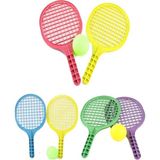Bundeba 6 Adet Oyuncak Plastik Tenis Raketi Karne Hediyesi Okul Öncesi Doğum Günü Hediyelik 16 cm Mini Boy - Renkli - Ahşap
