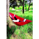 Bundeba Kamp Hamağı 270x150cm Piknik Hamağı Bahçe Balkon Outdoor Kamp Salıncak Hamak Kırmızı