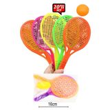 Bundeba Oyuncak 20'li Set Plastik Tenis Raketi Karne Hediyesi Okul Öncesi Doğum Günü Hediyelik 16cm Mini Boy