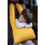 Bundeba Pillow Sarı Çocuk Emniyet Kemer Yastığı Düzenleyici Oto Emniyet Kemeri Tutucu Organizeri Yastık Sarı