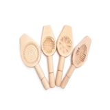 Bundera 4'lü Pişirme için Ahşap Kurabiye Kömbe Kalıbı Oyma Kalıp Kerebiç Pasta Kalıbı Modeller Stoklara Göre
