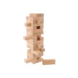 Bundera 54 Parça Denge Oyunu Jenga Kayın Ağacı Doğal Ahşap Büyük Boy