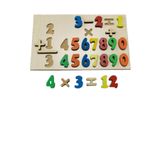 Bundera Ahşap Bultak Sayılar ve Matematik Çarpım İşlemleri Eğitici Puzzle | Montessori Ahşap Yapboz Oyuncağı +3 Yaş