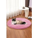 Bundera Ares Pembe Peluş Kedi Minderi Evcil Hayvan Yatağı Kedi Yuvası Matı Kedi Kulübesi Minderi