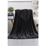 Bundera Blanket Çift Kişilik Wellsoft Peluş Battaniye Polar Tv/dizi Battaniyesi 170X230 - 170 x 230 cm - Siyah