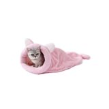 Bundera Bobi Kedi Yatağı Evcil Hayvan Kedi Minderi Yumuşak Kedi Tüneli Uyku Tulumu Yatak Kulübesi - Pembe