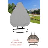 Bundera Cocoon Gri 2 Kişilik Salıncak Koruma Örtüsü Su Geçirmez Bahçe Kılıfı Yağmur Toz Kir Önleyici Branda